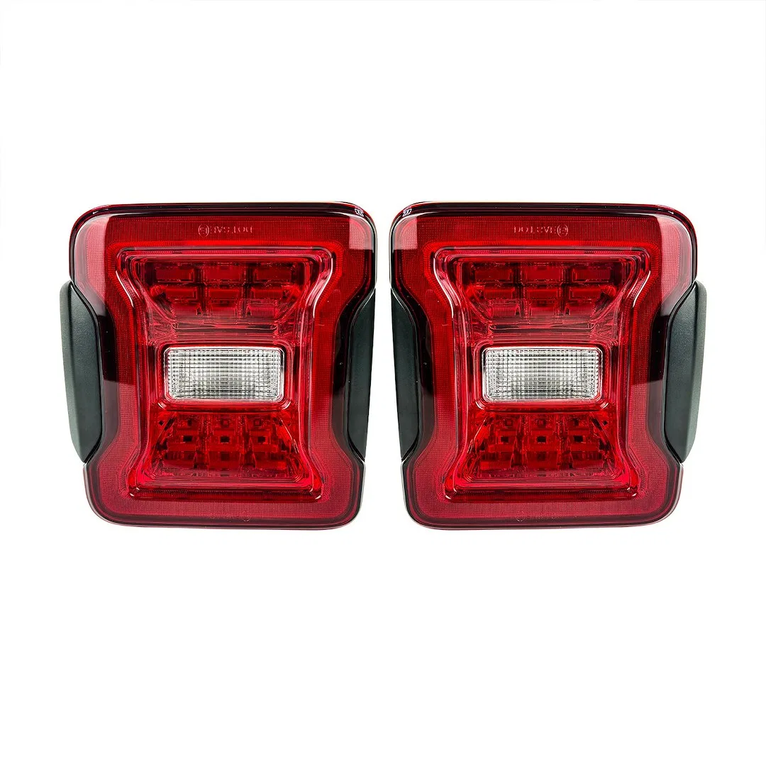 AMJPAC03318 – AMERICAN MOD Tail Light Assembly, CREE LED Clear/ Red Polycarbonate Lens ABS Plastic Black Housing Red ...